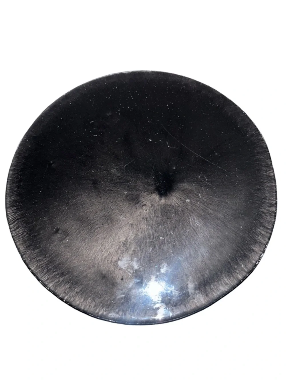 NORE’S NOVELTIES Handcrafted Decorative Round Tray “DARK BLOSSOM” w Real Flowers